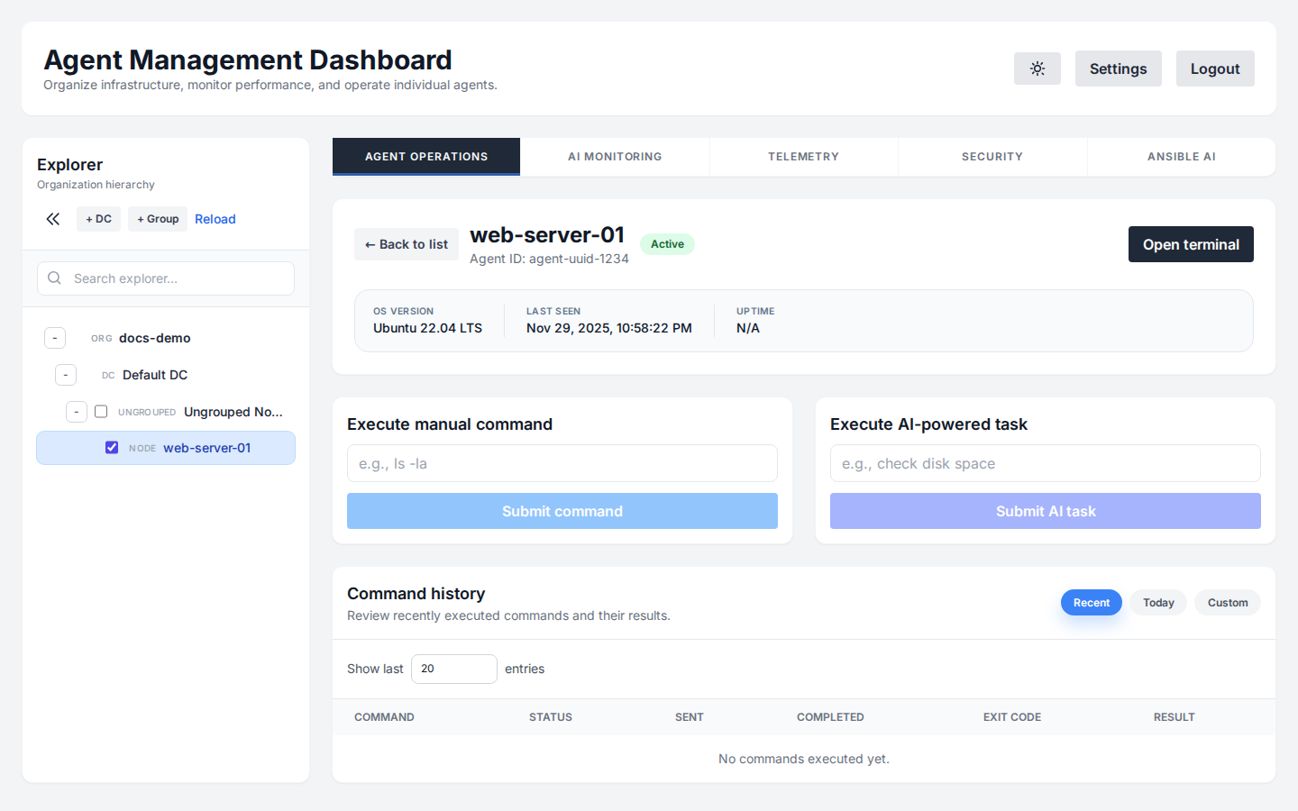 AI Command Interface
