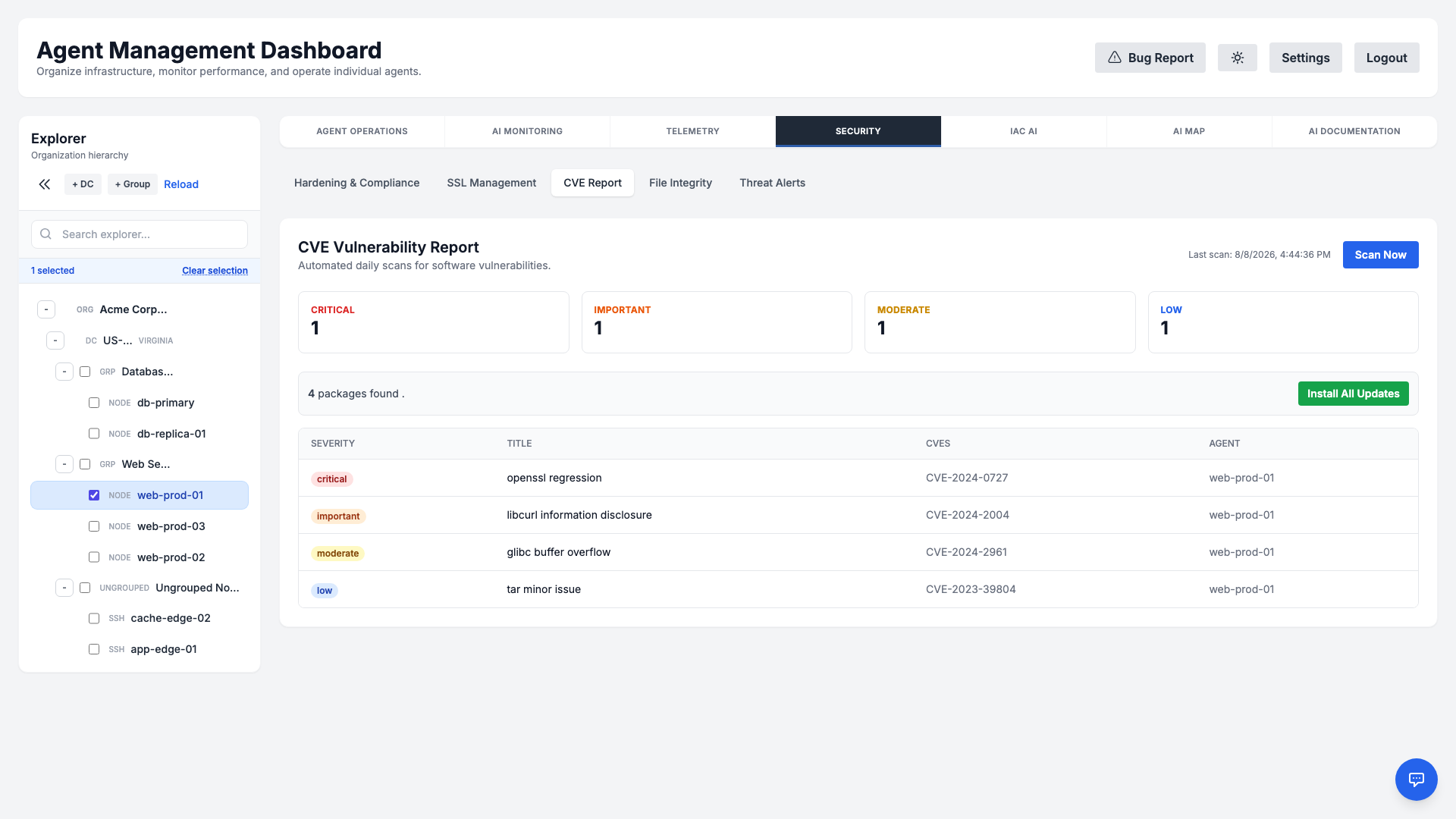 CVE Scanning